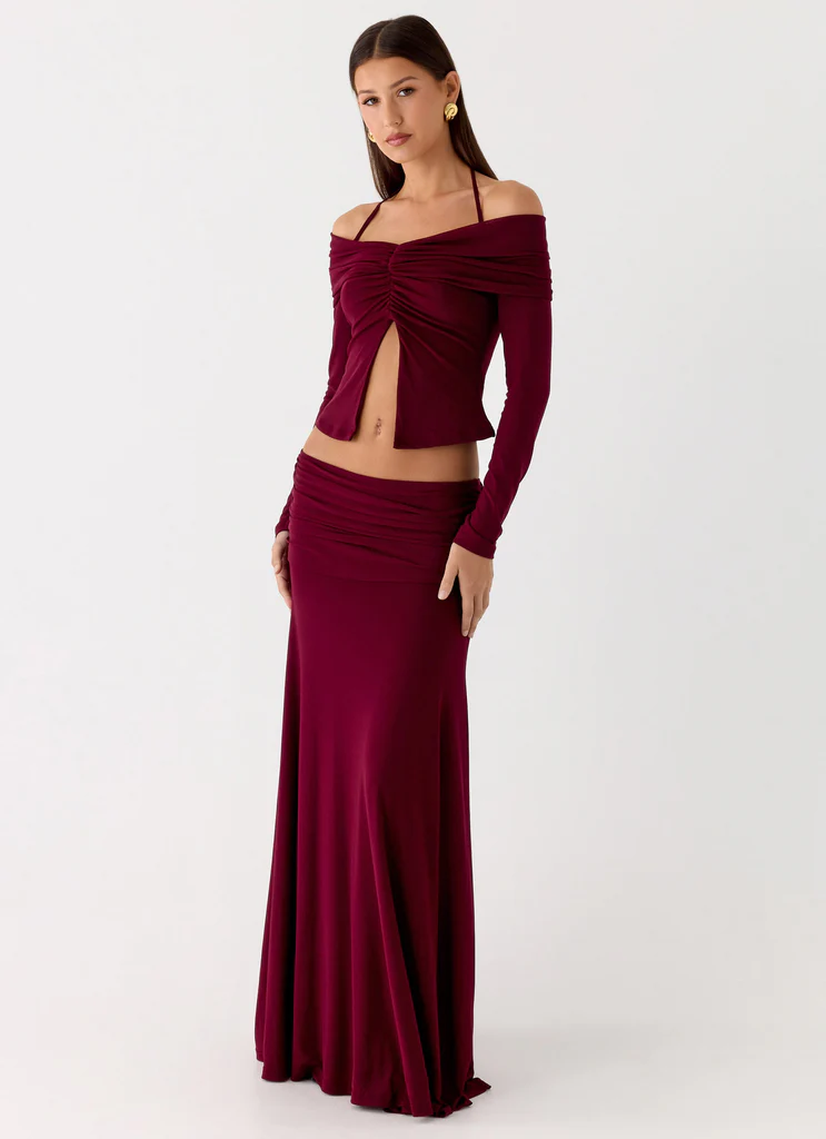 Jupe Maxi Thorness - Prune