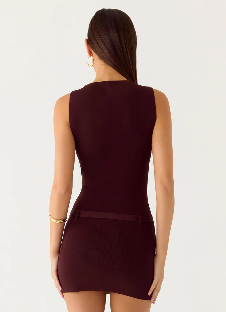 Robe Mini en Tricot Masterplan - Chocolat