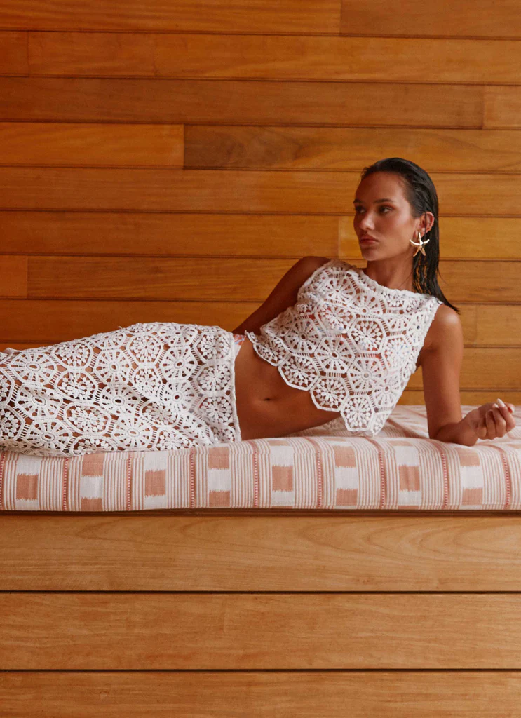 Top en crochet Mika - Blanc