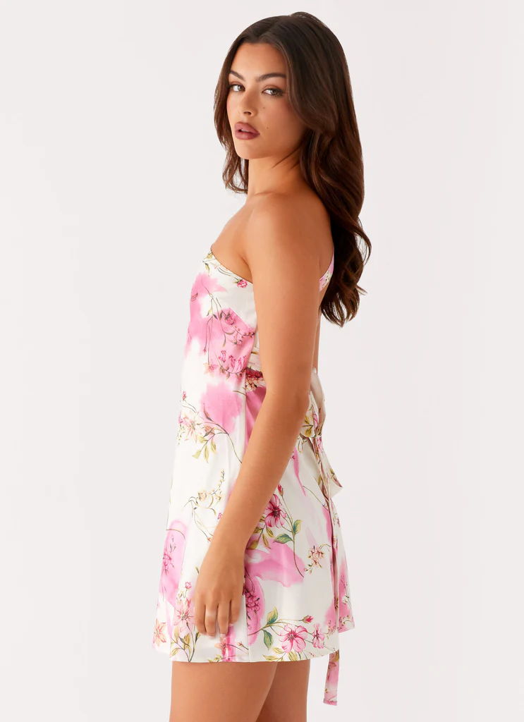 Robe Mini Lights Out - Imprimé floral ivoire