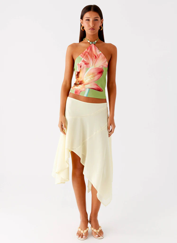 Top à nouer dos perlé Loreta - Floral Jungle