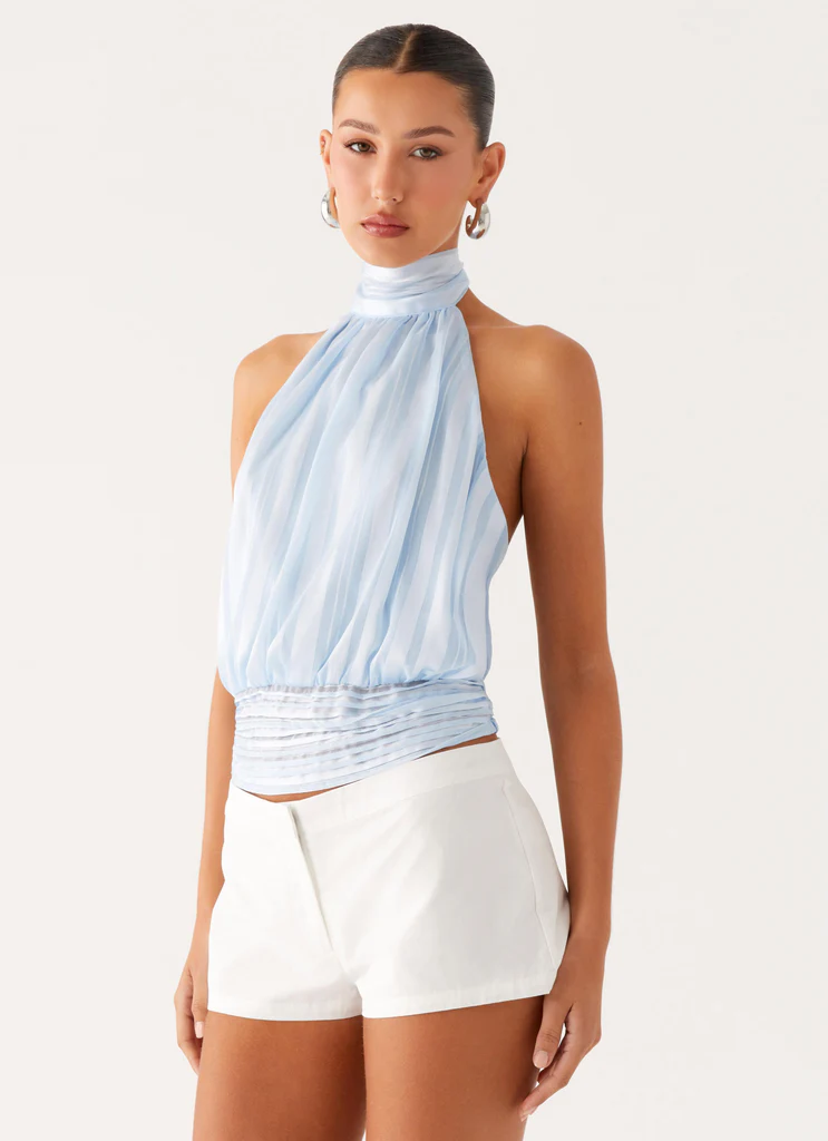 Top en Chiffon Willow - Bleu