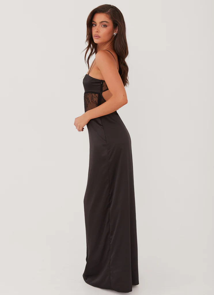 Robe maxi en dentelle Palais Royale - Noir