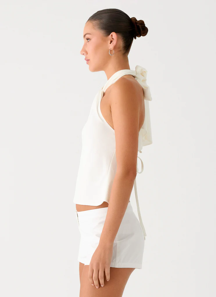 Top Écharpe Maddox – Blanc Top Écharpe Maddox - Blanc