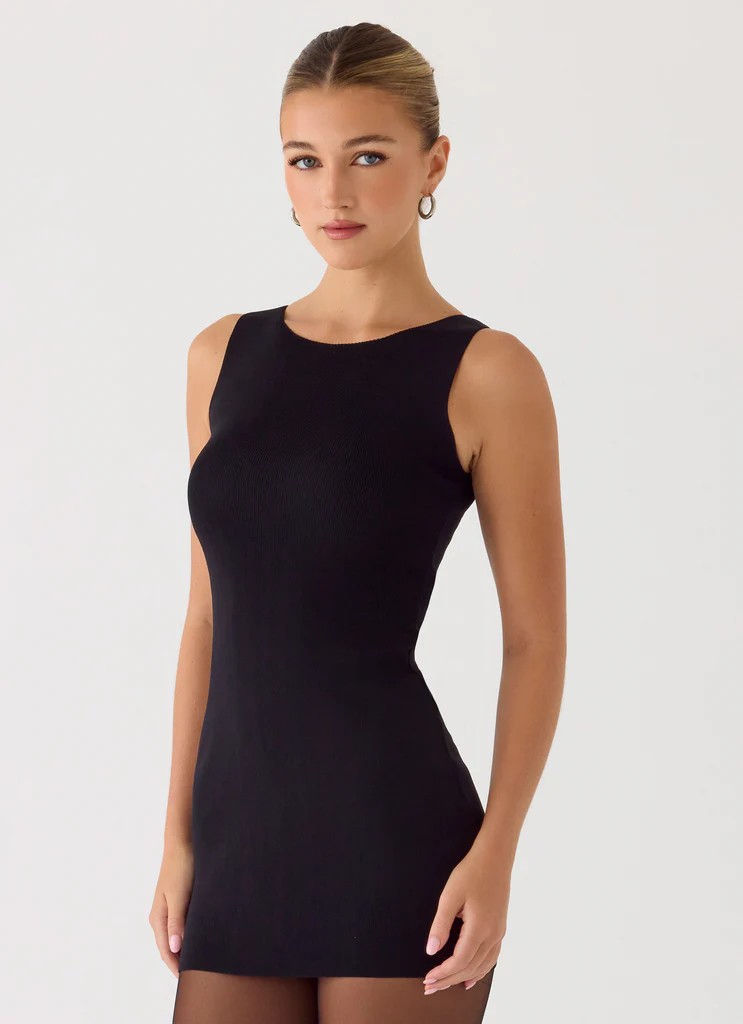 Robe Mini Tricot Amaris - Noir