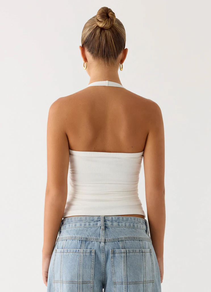 Halter en maille Naturi - Blanc