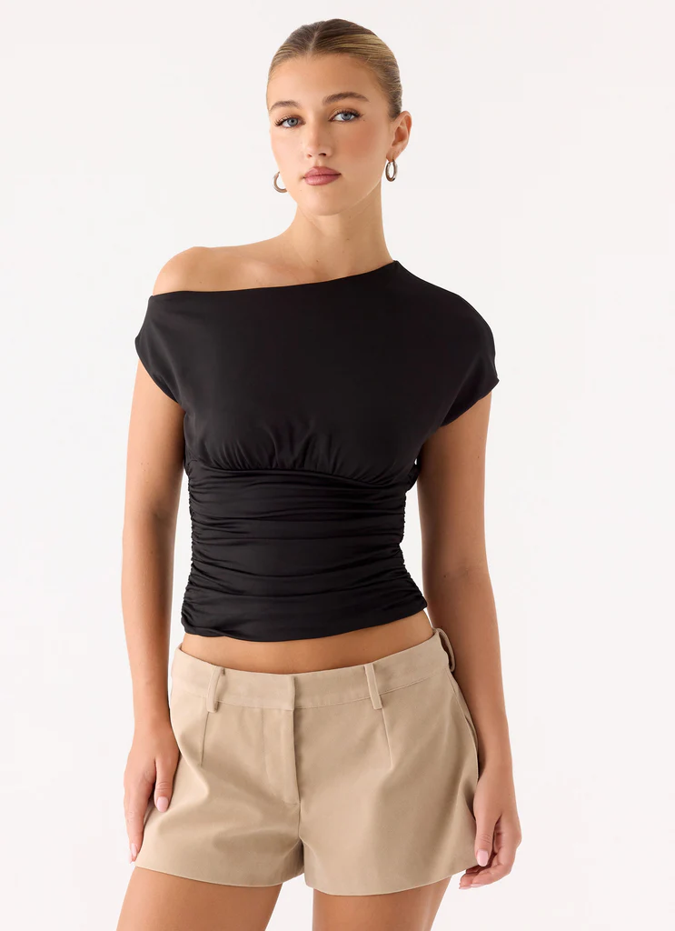 Shorts en daim faux Jeremy Faux - Crème