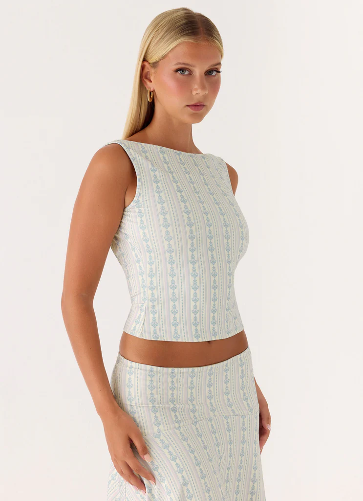 Suns Out Tank Top - Rayures Vintage