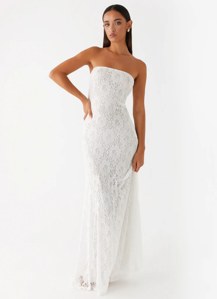 Robe Maxi en Dentelle Lolita - Ivoire