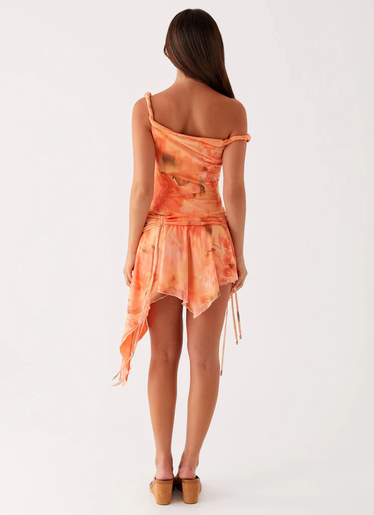 Robe Mini Catch Up - Fleurs du Coucher de Soleil
