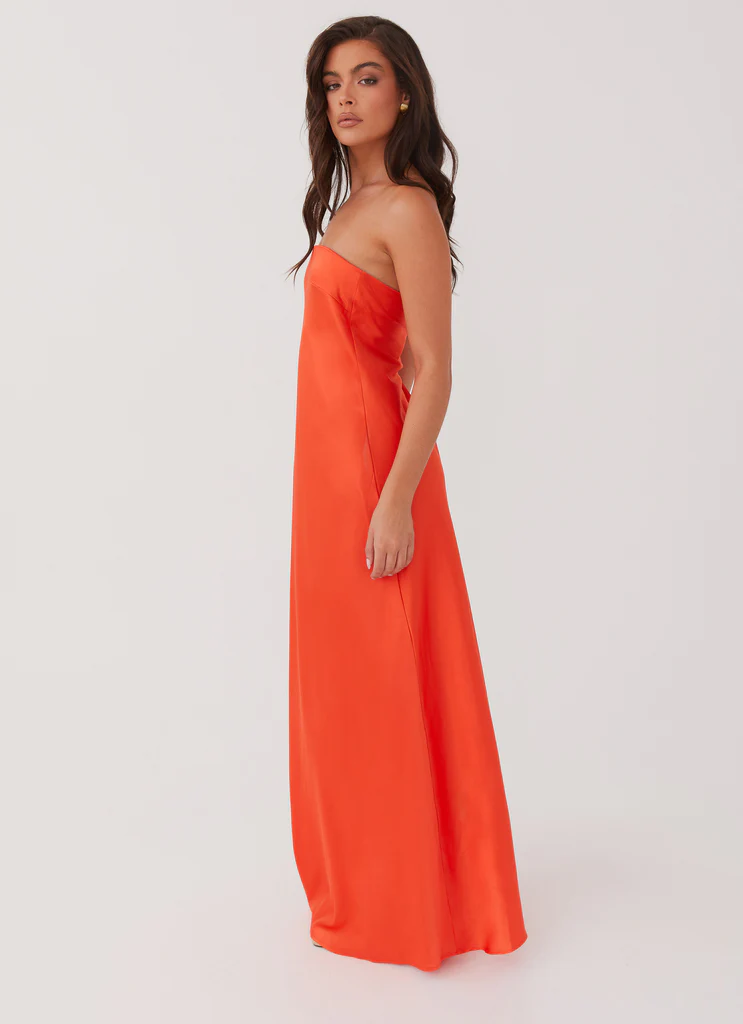 Robe maxi sans bretelles Chantelle - Coucher de soleil