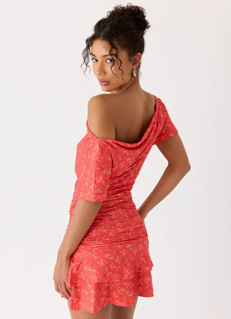 Robe Mini Antonie - Rose Rouge Magenta