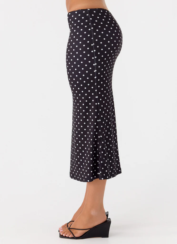 Jupe Midi à Haute Taille Bahama - Tache Noire