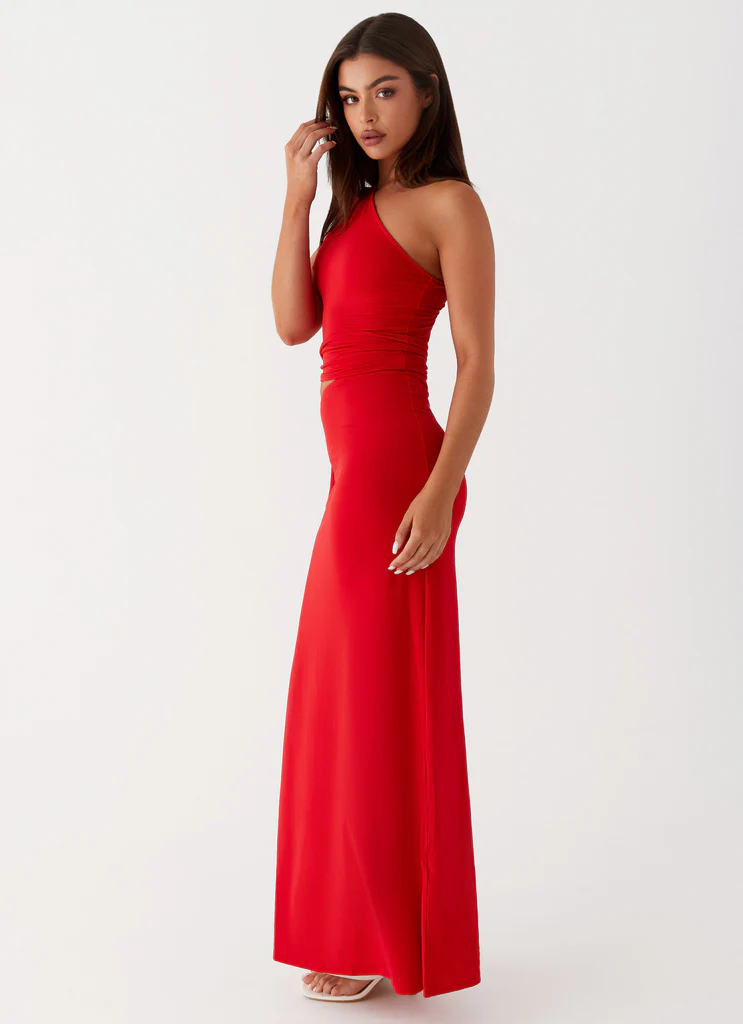 Robe Maxi Love Me Tie - Rouge