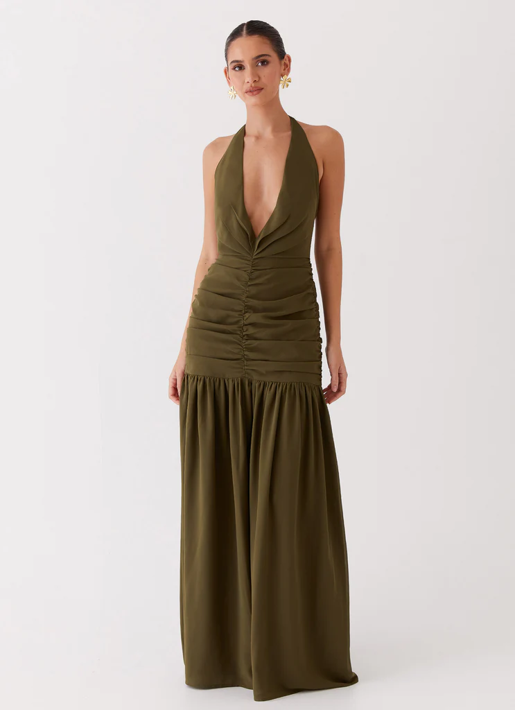 Robe maxi Truly In Love - Kaki