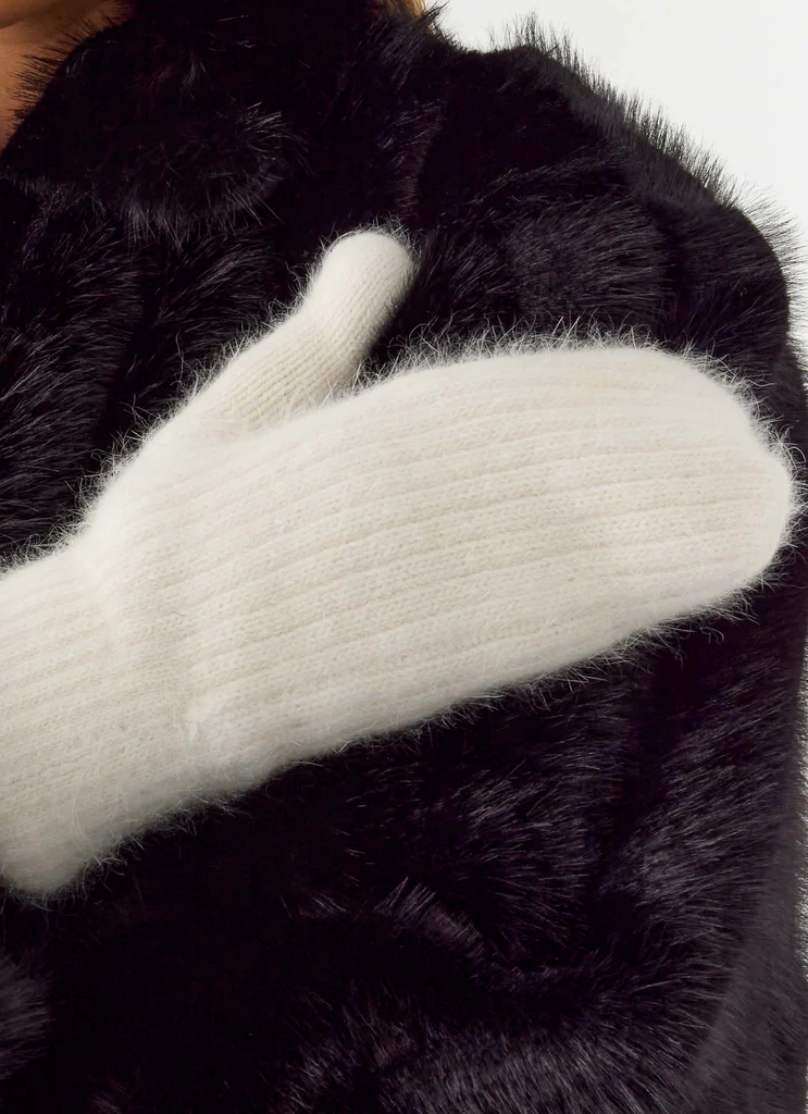 Gants tricotés Winter Blaze - Crème