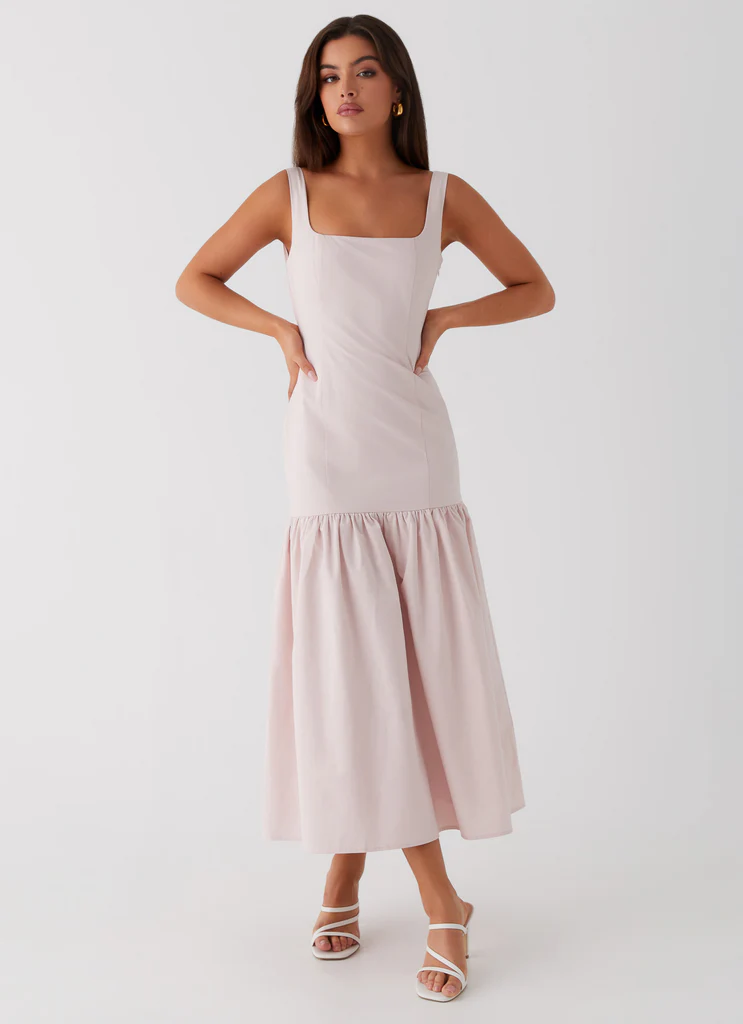 Robe Midi Ladylike - Rose