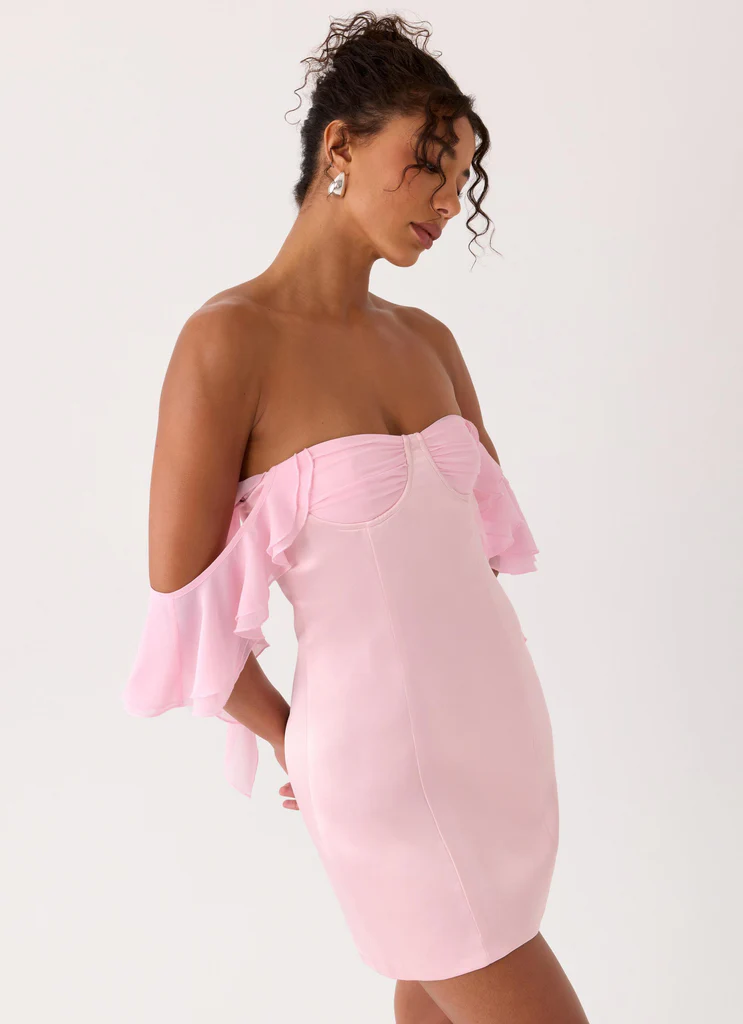 Robe Mini Sans bretelles Bex - Rose