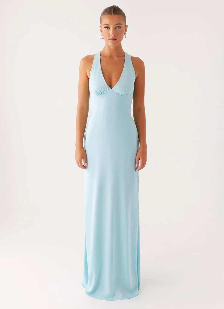 Robe maxi à bretelles Desi - Menthe