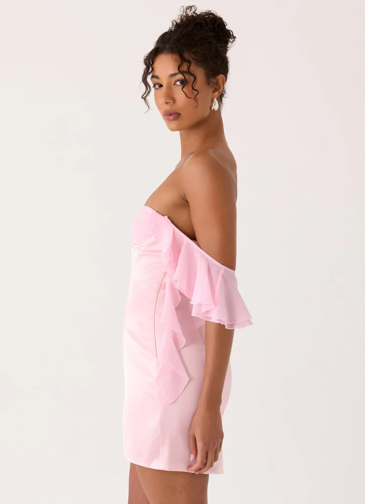 Robe Mini Sans bretelles Bex - Rose