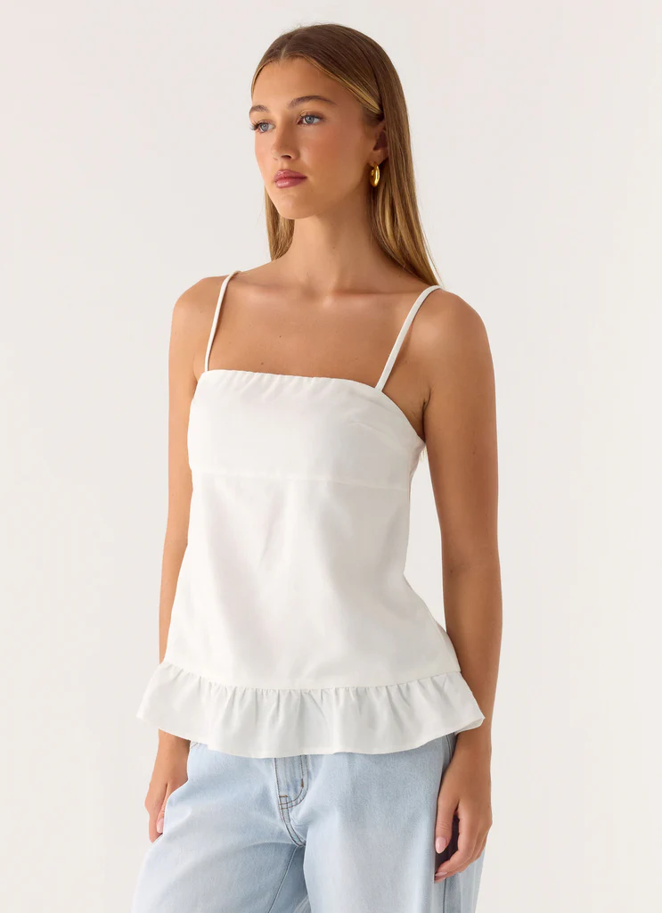 Top en lin Lucie Mae - Blanc