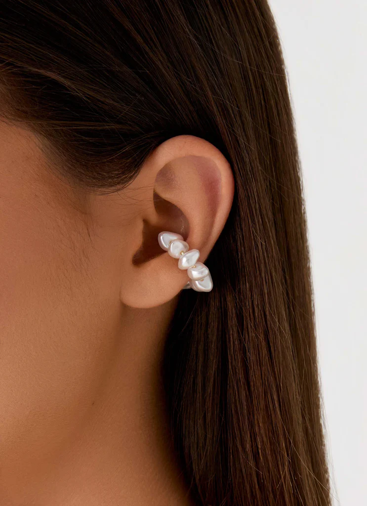 Boucle d'oreille en forme de goutte de perle - Perle