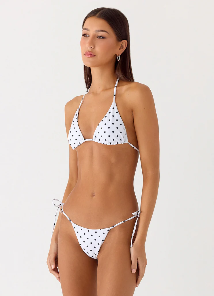 Maillot de bain à bretelles Mommae - Pois blancs