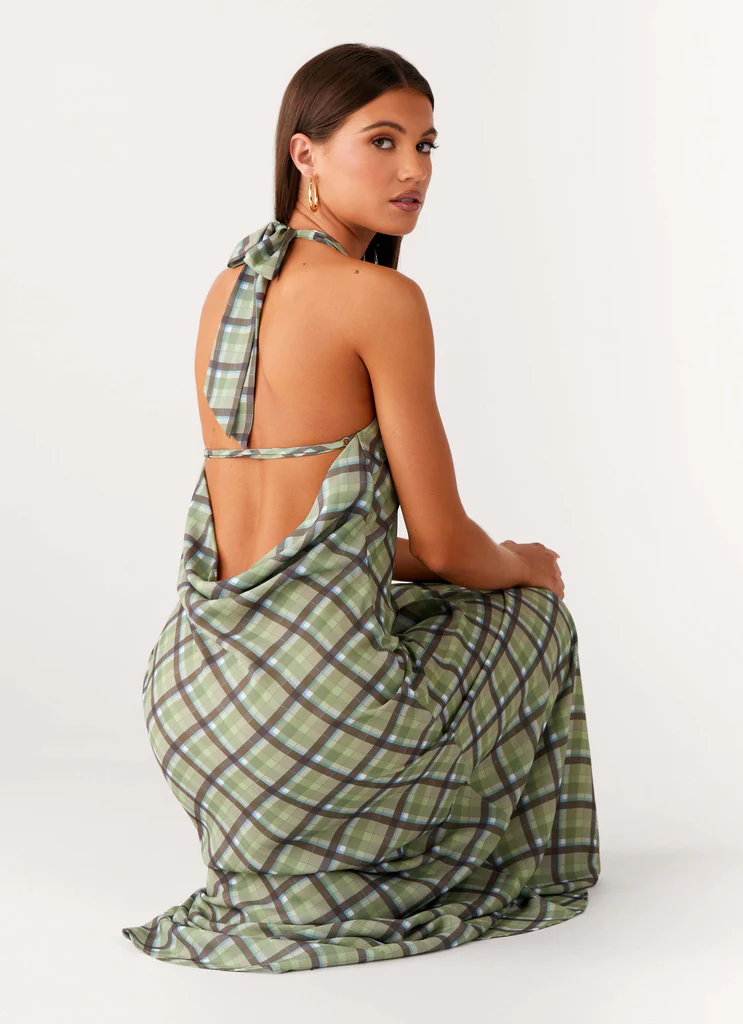 Robe Maxi Coralie – Carreau Cèdre Robe Maxi Coralie - Carreau Cèdre