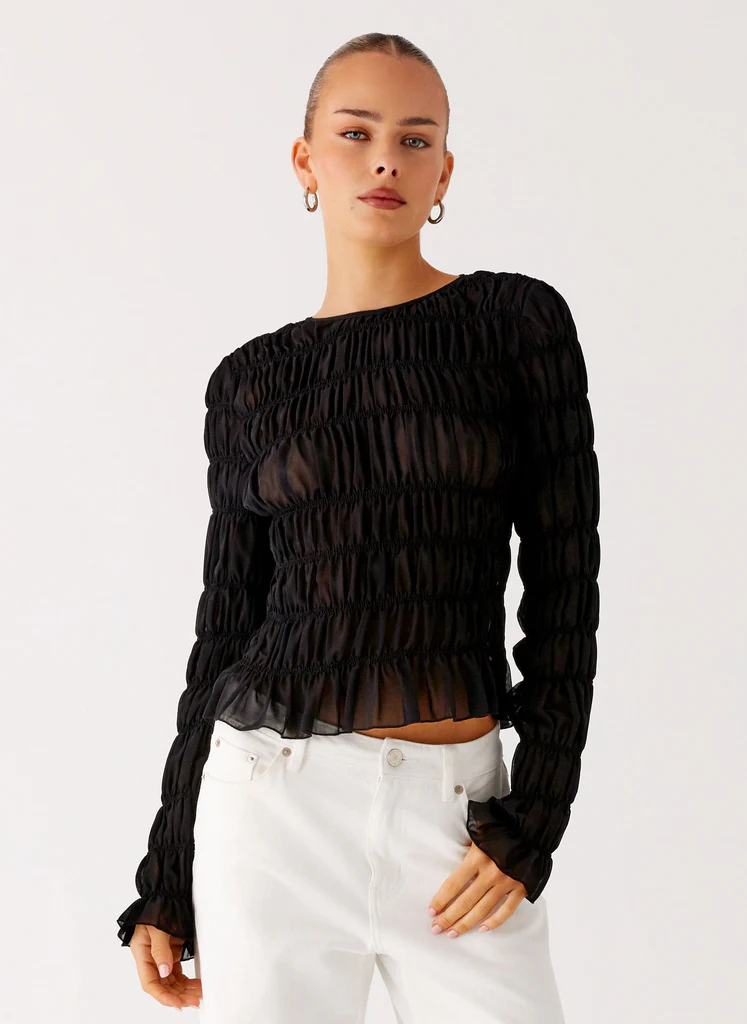 Top Longue Manche Bella – Noir Top Longue Manche Bella - Noir