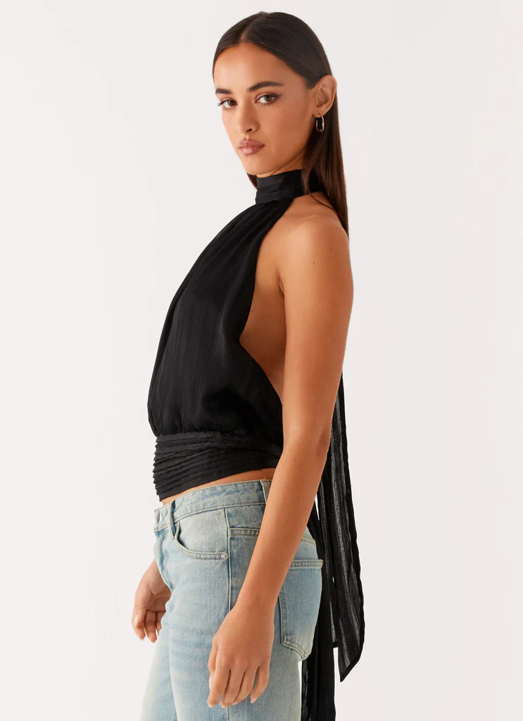 Top en Chiffon Willow - Noir
