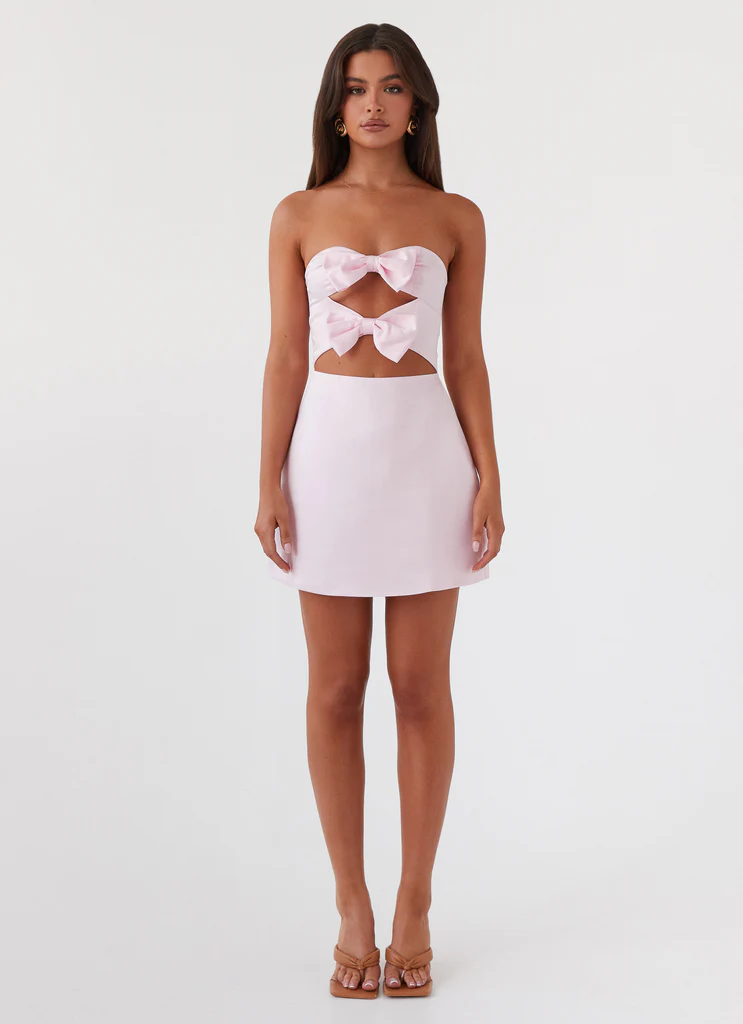 Robe Mini À Nœud Girl Crush - Rose