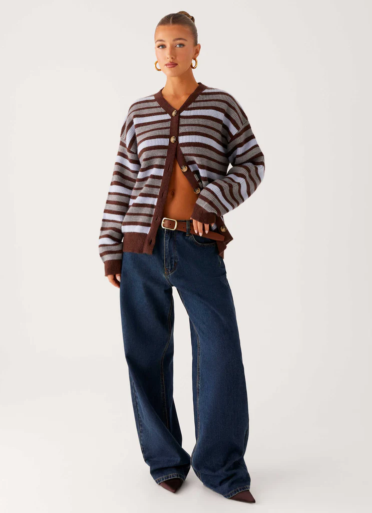 Chandail oversize Charlie - Rayures Tawny