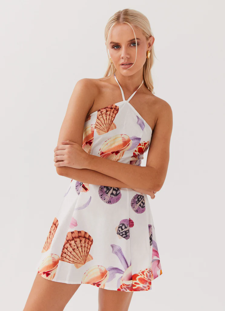 Robe Mini Linon Hamptons Haven - Bouquet de Plage
