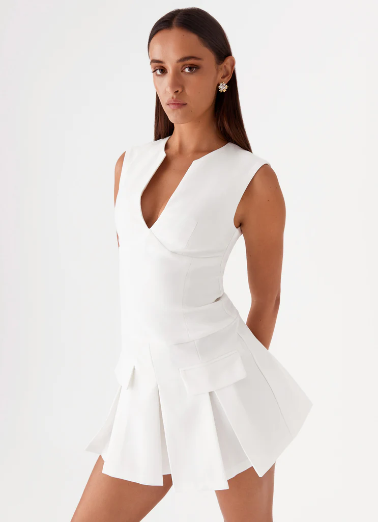 Robe Mini Cassia - Blanc
