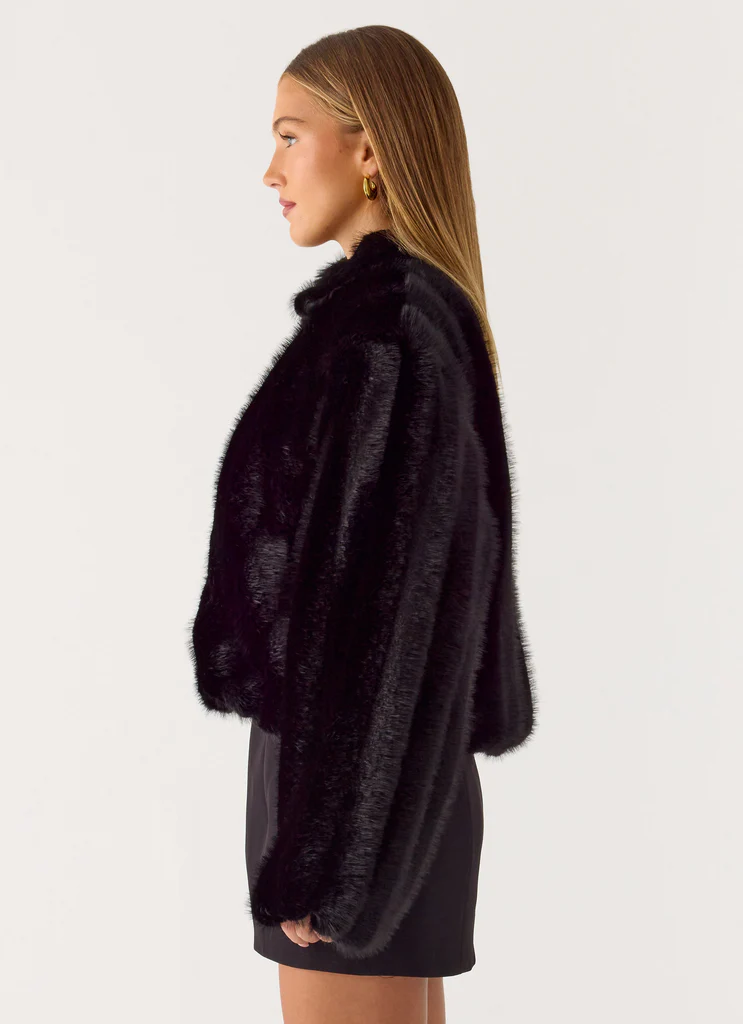 Veste en fausse fourrure Naylor - Noir