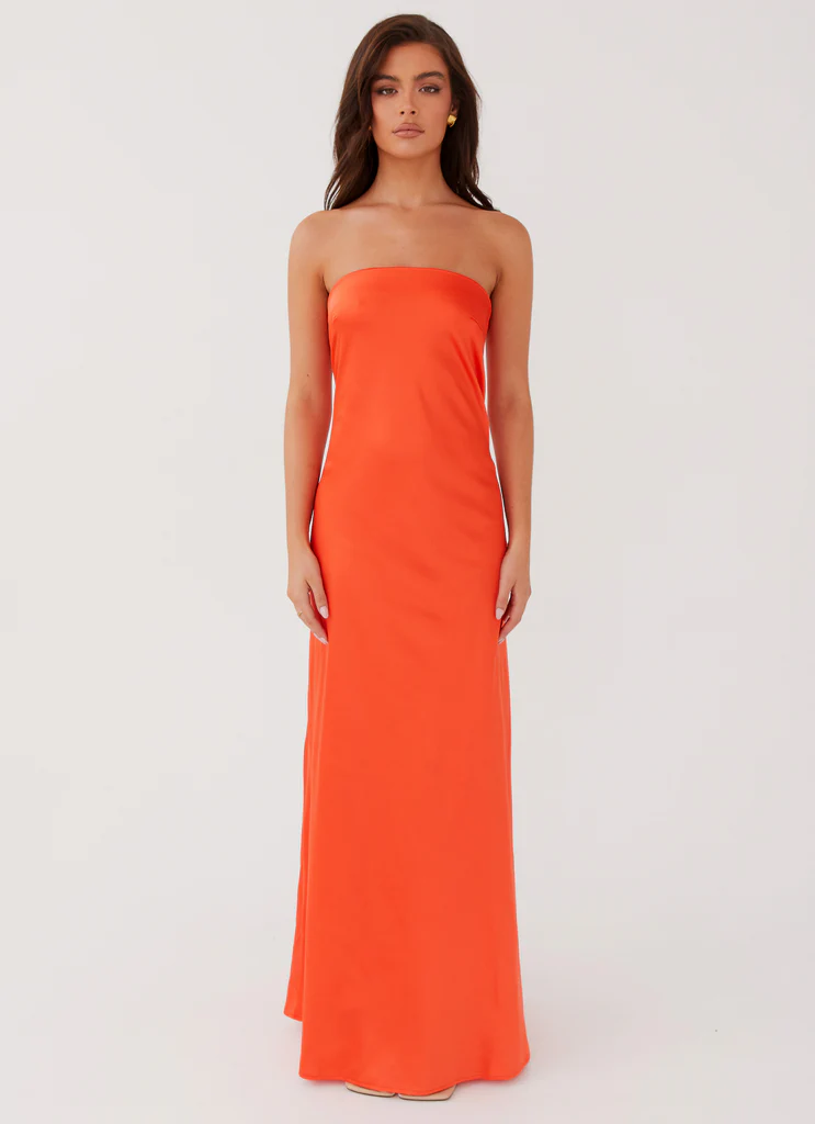Robe maxi sans bretelles Chantelle - Coucher de soleil