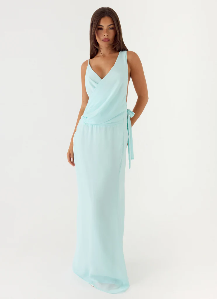 Robe Maxi Analia - Aqua