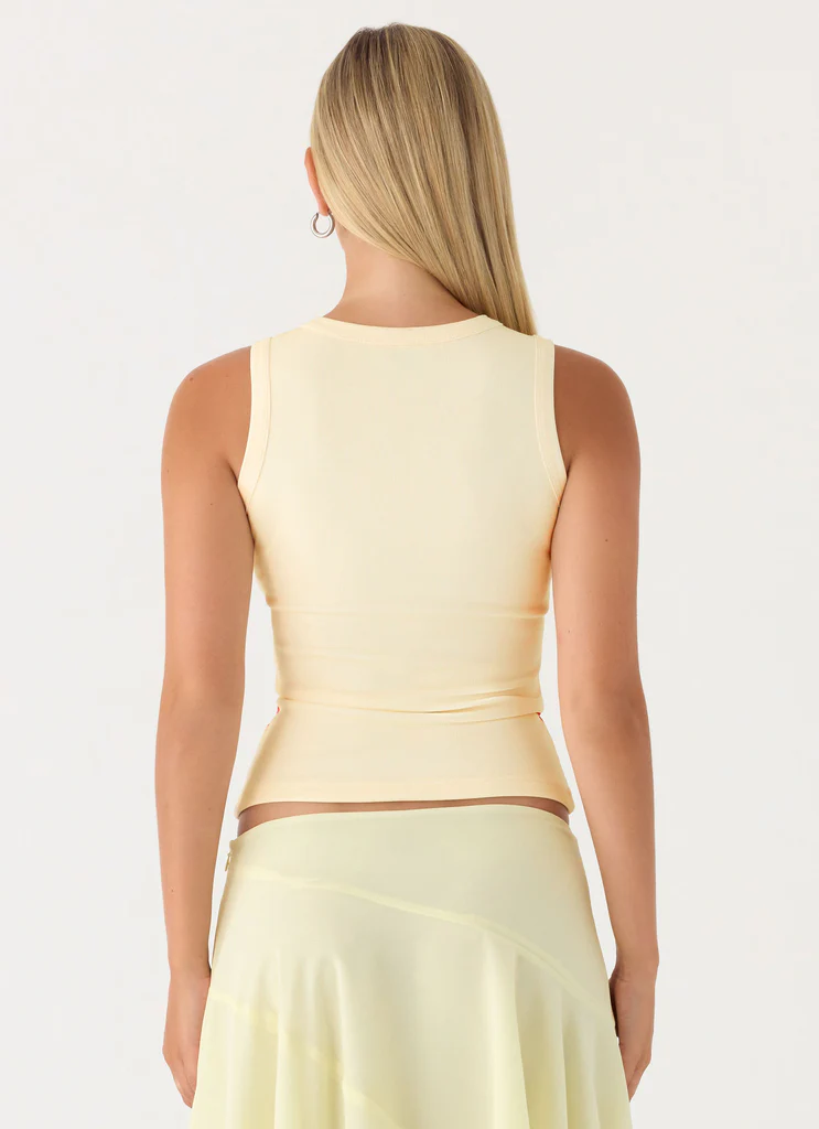 Crop top jacquard Jacqui - Jaune