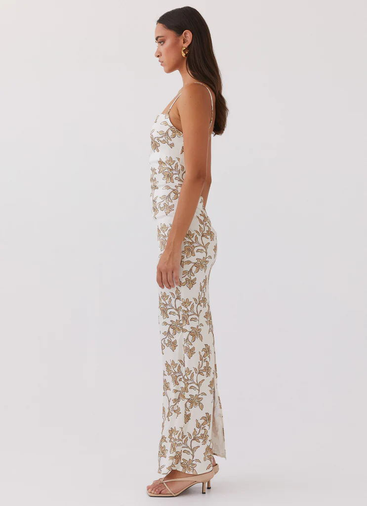 Robe maxi en satin Lara - Hazel Bloom