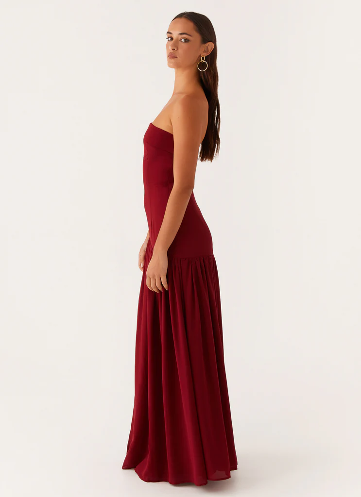 Robe Maxi Sans bretelles Eden - Marron