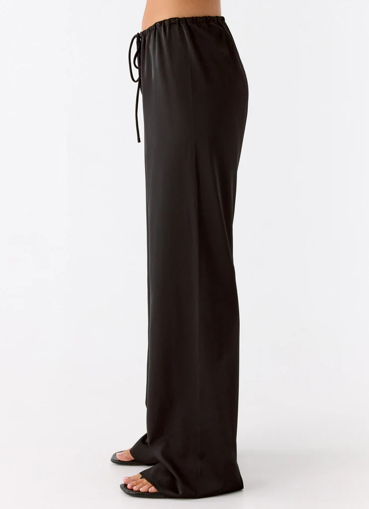Pantalons Deacon à taille basse - Noir