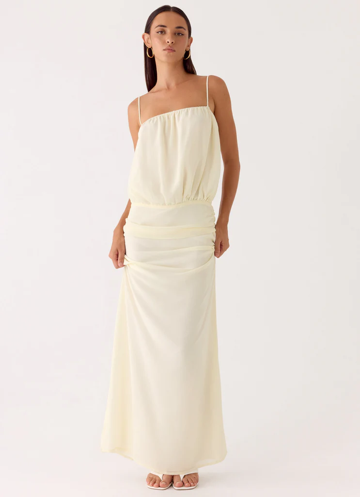 Robe Maxi Citrus Kiss - Jaune Pâle