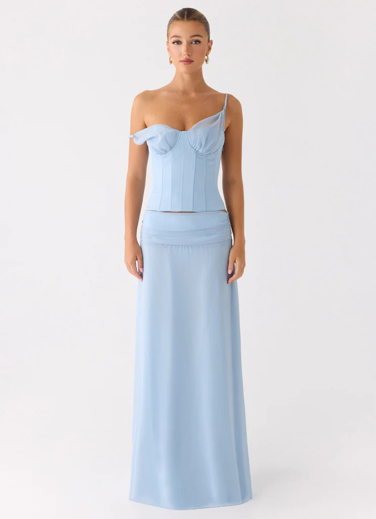 Jupe Maxi Natalya - Bleu Pâle