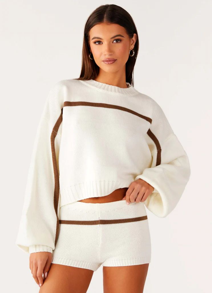 Short en maille Paolo – Blanc cassé Short en maille Paolo - Blanc cassé