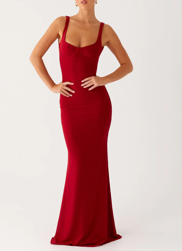 Robe maxi Safiya - Maroon