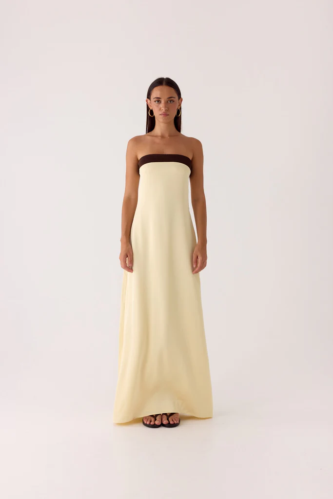Robe Maxi Jiana - Jaune Pâle