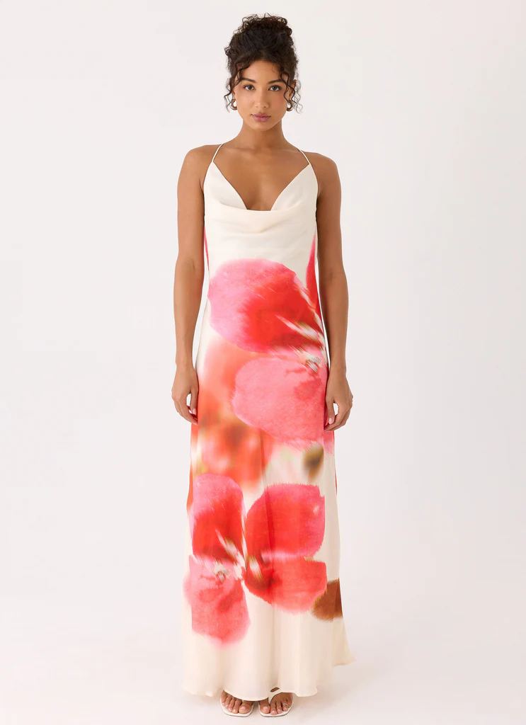Robe Maxi à Col Roulé Samya - Rose Porcelaine