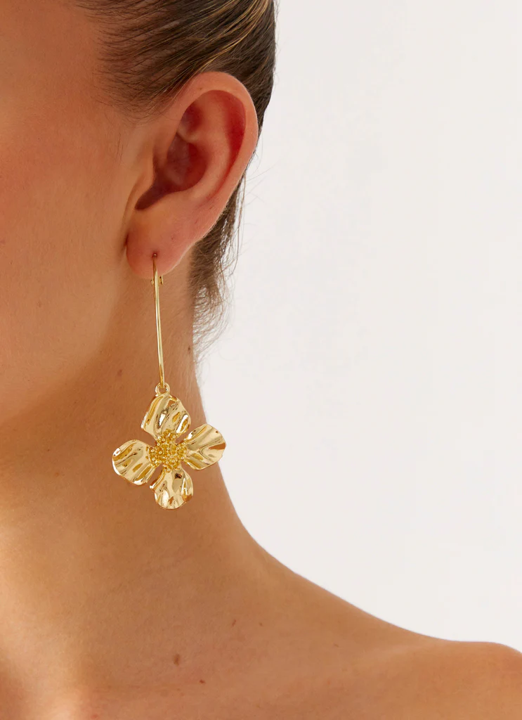 Boucles d'oreilles Aulora Flower - Or
