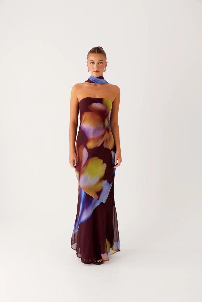 Robe maxi Under The Pagoda - Floral foncé