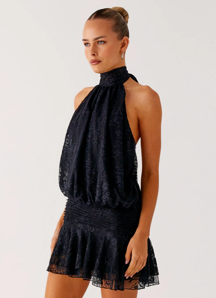 Robe Mini en Dentelle Willow – Dentelle Noire Robe Mini en Dentelle Willow - Dentelle Noire